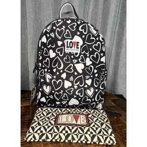 Brighton Endless Love Backpack Heart Logo Purse NWT Retail $150 With Zip Pouch